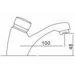 Walrus WR-503118 鍍鉻單冷水時間制面盆龍頭