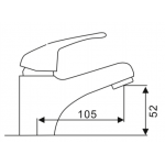 Walrus WR-504505 鍍鉻單冷水面盆龍頭