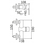 Walrus WR-511408-CP RENO 明牆單控花灑 - 低鉛材料，持久耐用