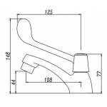 Walrus WR-510902 鍍鉻肘開式面盆龍頭