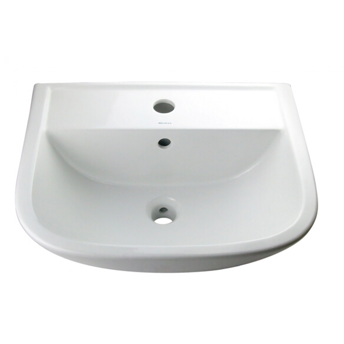 Walrus WR-230121.1 單孔半柱掛牆面盆 - 簡潔設計，掛牆安裝