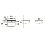 Walrus WR-230121.1 單孔半柱掛牆面盆 - 簡潔設計，掛牆安裝