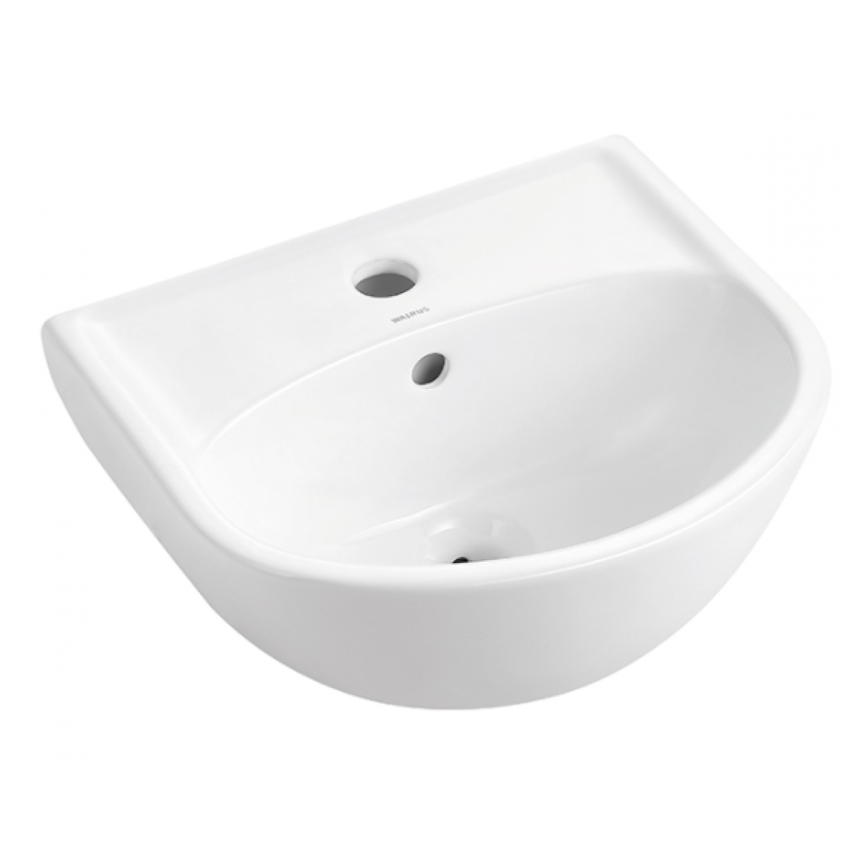 Walrus WR-230123 橢圓形單孔掛牆面盆 - 掛牆式安裝，節省空間