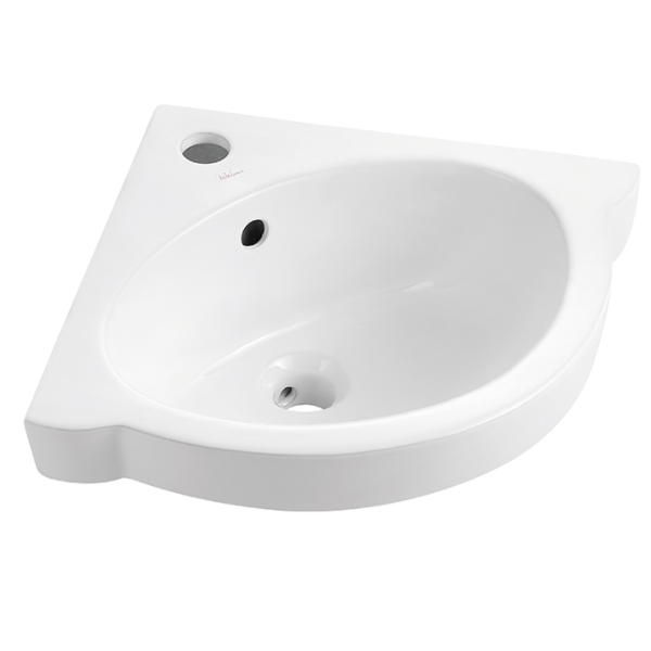 Walrus WR-230302 單孔牆角掛牆面盆 - 節省空間，單孔設計