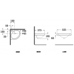 Walrus WR-230302 單孔牆角掛牆面盆 - 節省空間，單孔設計