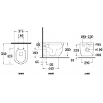 Walrus WR-130108 掛牆高咀座廁 (連緩降廁板及配件) - 掛牆式設計，節省空間