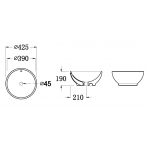 Walrus WR-250103 碗型檯上面盆 - 碗型設計，帶滿水孔