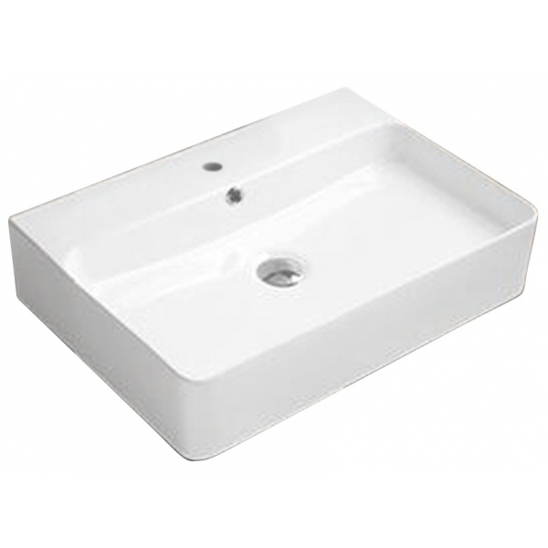 Walrus WR-250805.1 薄邊單孔長方形檯上面盆 - 歐洲設計，多項認證