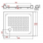 Walrus WR-186004 陶瓷長方形花灑盆 - 70x90cm，中國製造