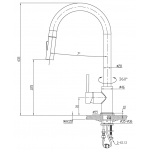Baumatic BM1336 單桿冷熱水龍頭 - 360度旋轉，拉出系統