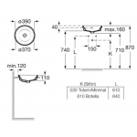 Roca A3270Y3000 The Gap 圓形半嵌入式面盆 (歐洲製造)