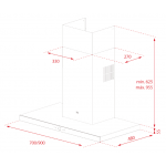TEKA DPS786 70cm煙囟式抽油煙機 強勁渦輪排氣