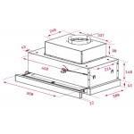 TEKA 德格 CNL6815PLUS 60cm 拉趟式抽油煙機 - A級能效、強勁排風、電子控制