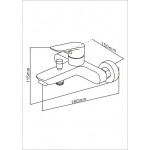 Well Bloom Italy 16555PB 165系列純黑色浴缸龍頭