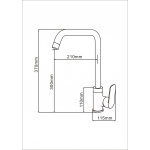 Well Bloom Italy 16523SG 165系列太空灰色星盆龍頭