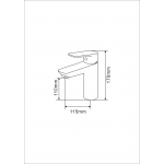 Well Bloom Italy 16505SG 165系列太空灰色面盆龍頭