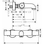 Hansgrohe 13201 Ecostat 恆溫浴缸龍頭 (金屬手柄)
