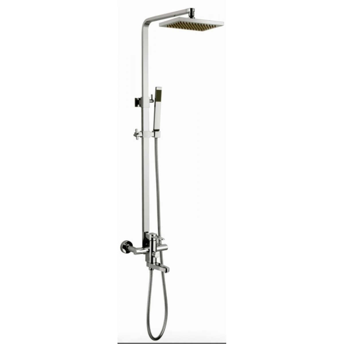 Well Bloom Italy 3012WL不銹鋼拉絲雨淋花灑套裝：黃銅材質，西班牙陶瓷閥芯，可調高低