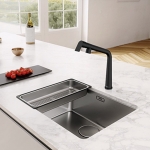 Franke PT905G Icon水槽龍頭 (黑色)：義大利製造，時尚黑色，出水嘴距離184mm