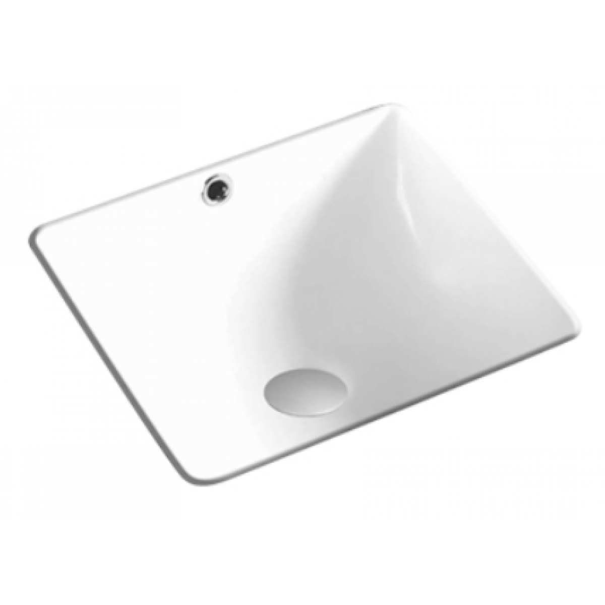 Rigel LU3310檯下洗手盆：8.1公升容量，高光表面，玻璃瓷材質