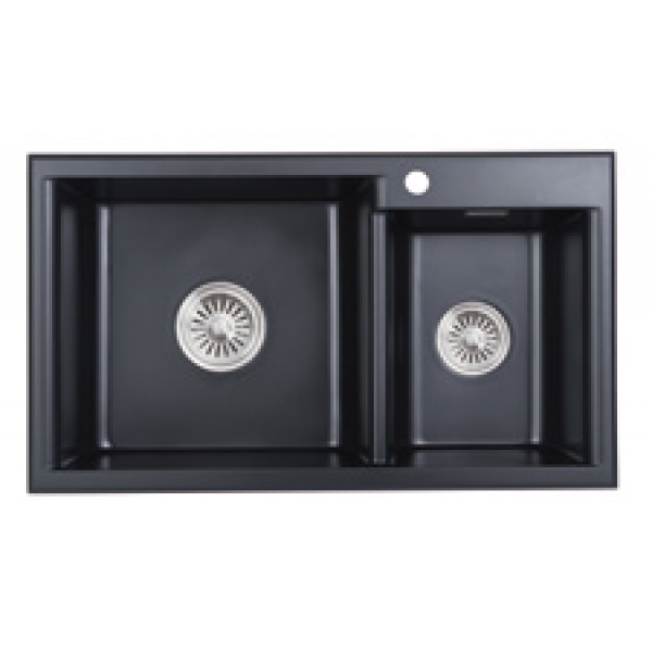 Kitco H8107-OT 865x495mm石英雙鋅盆 (燕麥色)