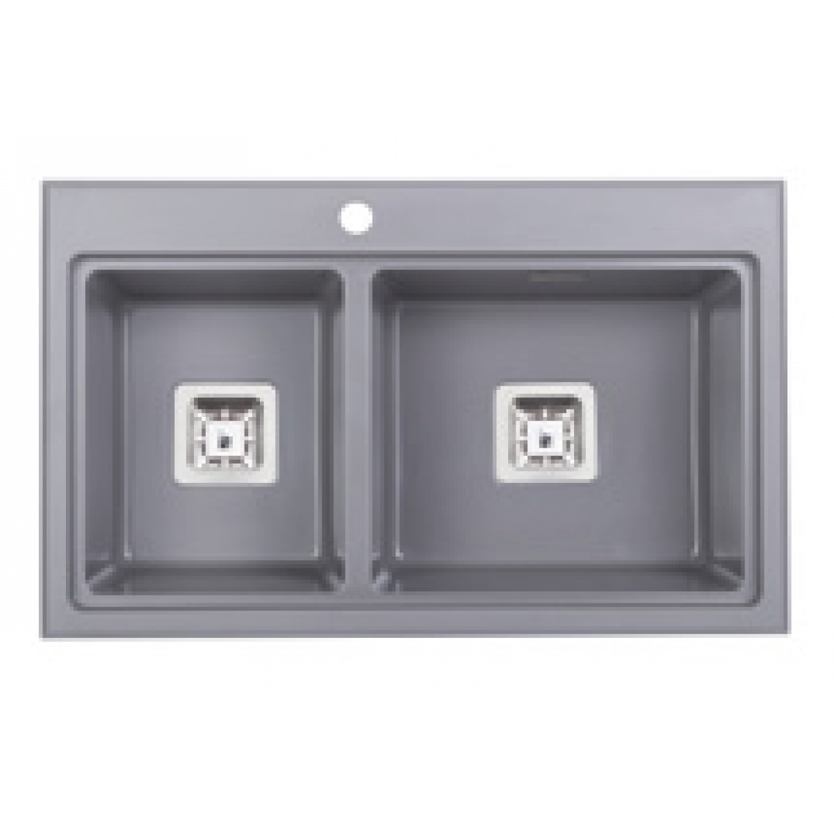 Kitco MQ-8149-PL 石英台上式雙鋅盆 (珍珠灰色, 800x490mm)