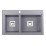 Kitco MQ-8149-OT 石英雙鋅盆 (燕麥色) (800 x 490mm)