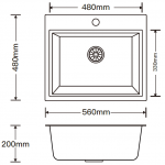 Kitco XW580-PL 檯上石英鋅盆 (珍珠灰色)