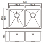 Kitco R10-4118 不鏽鋼雙盆 (台上/台下兩用)
