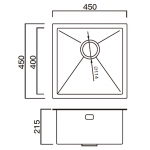 Kitco R10-4328 不鏽鋼單盆 (台上/台下兩用)