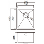 Kitco R10-4168 不鏽鋼單盆 (台上/台下兩用)