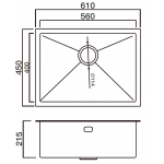 Kitco R10-4308 不鏽鋼單盆 (台上/台下兩用)