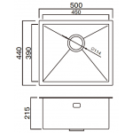 Kitco R10-4318 不鏽鋼單盆 (台上/台下兩用)