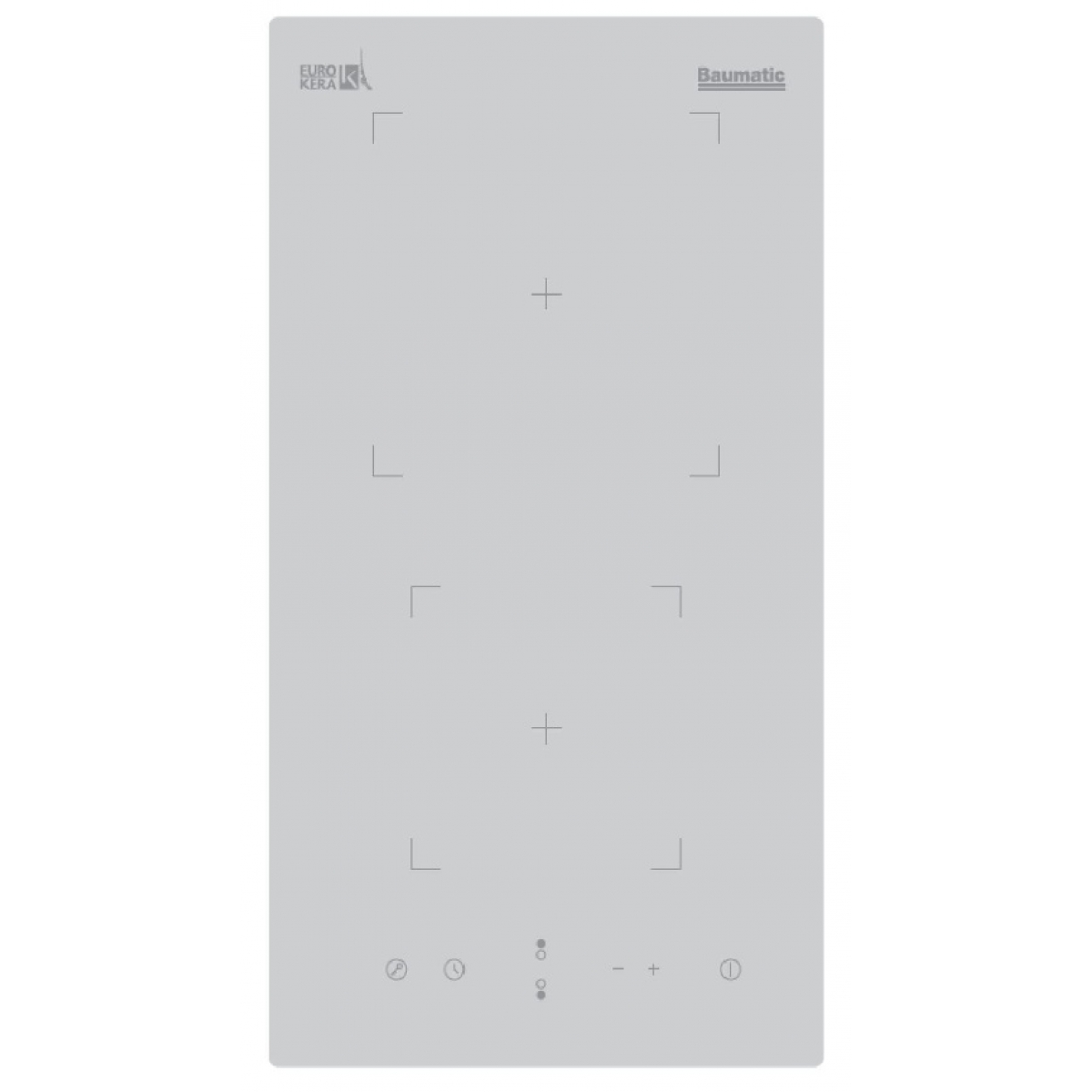 Baumatic BHI305.2 WH 30厘米 雙頭電磁爐 (白色) - 9段火力、13A插頭