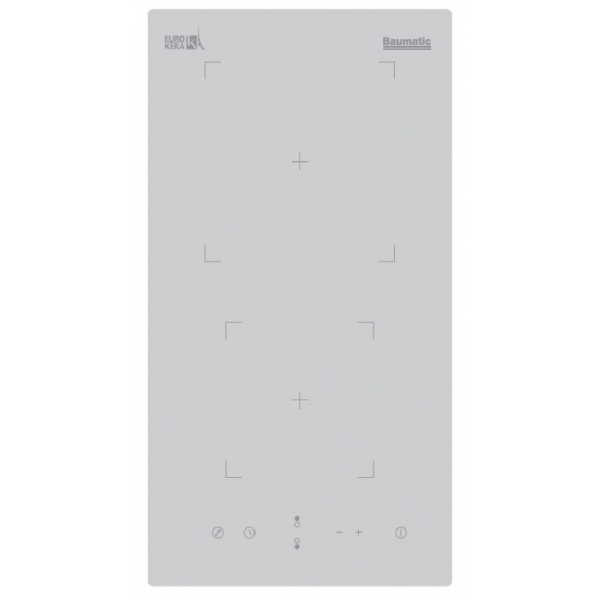 Baumatic BHI305.2 WH 30厘米 雙頭電磁爐 (白色) - 9段火力、13A插頭
