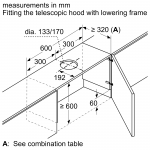 Siemens 西門子 LZ46600 嵌入式抽油煙機降落框架