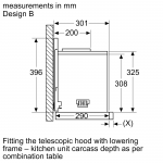 Siemens 西門子 LZ46600 嵌入式抽油煙機降落框架