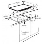 Electrolux 伊萊克斯 EIV744 71cm 嵌入式電磁爐 橋接功能