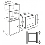 Electrolux 伊萊克斯 KMFD263TEX 26公升 900W 嵌入式微波焗爐 - 雙重功能，英國製造