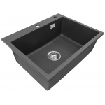 Baumatic BQSSA6047LG Stone Composite Quartz single bowl sink (Light Grey)