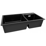 Baumatic BQSDA8245GB 廚房雙頭水槽 (亮黑色)