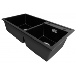 Baumatic BQSDA8245GB 廚房雙頭水槽 (亮黑色)