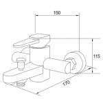 Well Bloom Italy 3007WL 不銹鋼拉絲浴缸龍頭
