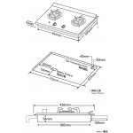 TGC MEGA2L 石油氣嵌入式平面爐：雙爐頭5kW強勁火力，德國陶瓷玻璃面板，三年保養