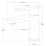 Well Bloom Italy 7003C 鍍鉻色面盆龍頭