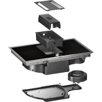 Gaggenau CV282110 80厘米嵌入式四煮區電磁爐連高效抽油煙系統