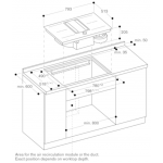 Gaggenau CV282100 80厘米嵌入式四頭電磁爐連自動吸油煙系統
