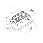 歌爾 Gorenje GC321K-HK 內置式雙頭煤氣爐 - 意大利製造 三環火設計