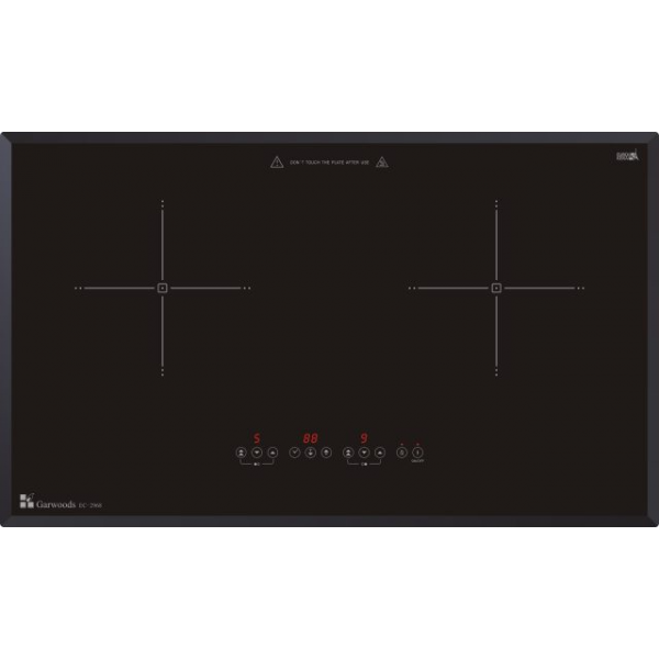 GARWOODS 樂思 EC-2968 2800W 75厘米 嵌入式雙頭電磁爐 (拉絲鉛灰)