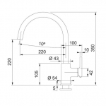 FRANKE CT9020G 冷熱水昇盆龍頭 (黑色)